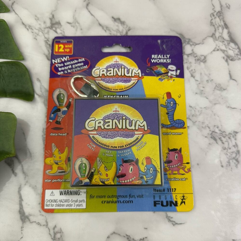 Cranium Vintage 00s Keychain Mini Board Game New Playable Travel Tiny Basic Fun